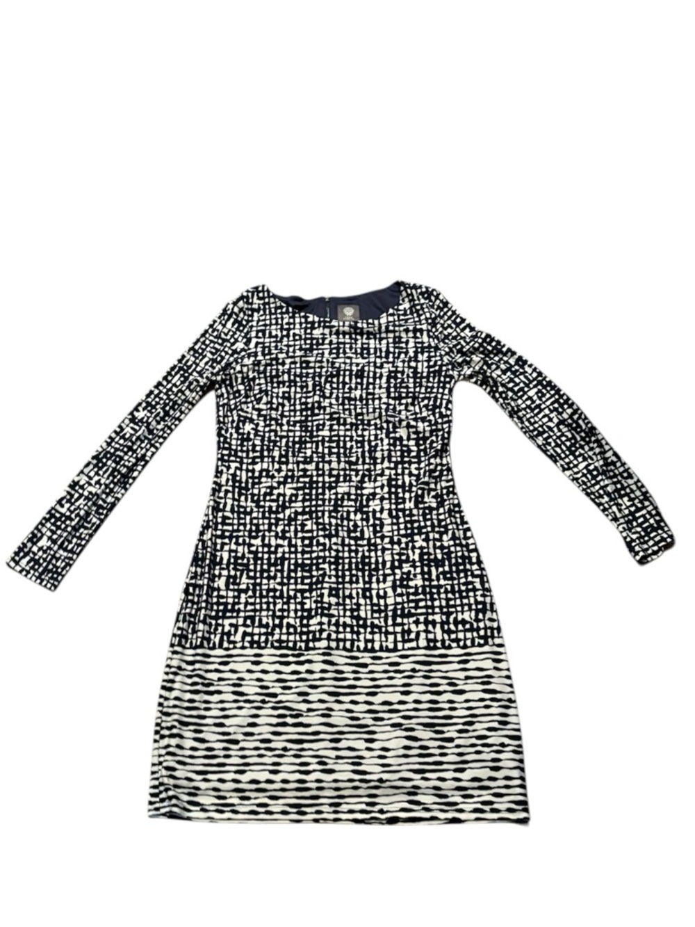 Vince Camino navy blue white sheathed dress